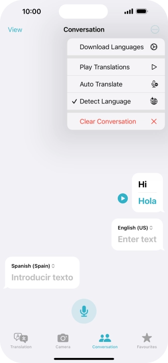 Press Clear Conversation.