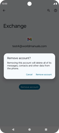 Press Remove account. Press Remove account.