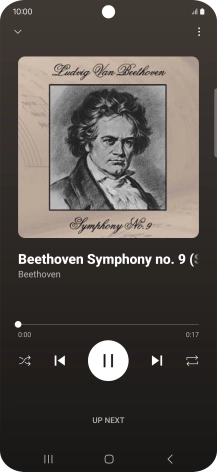 Press arrow right to go to the next audio file.