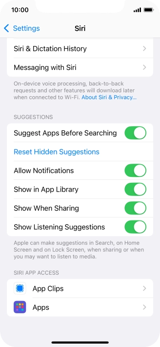 Press the required app.