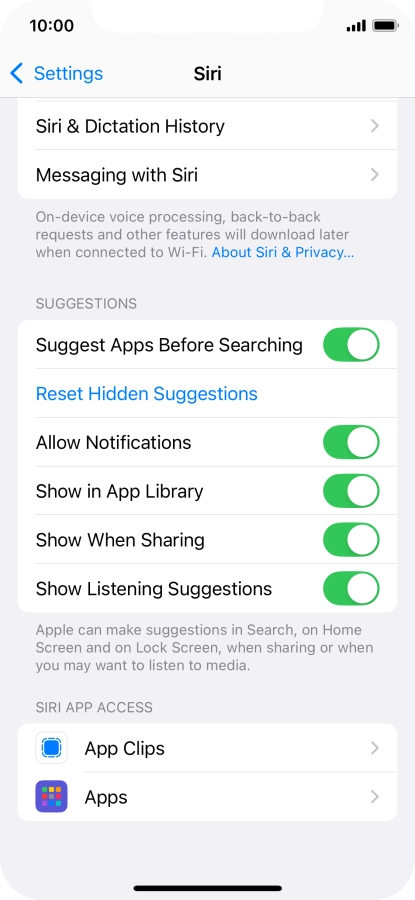 Press the required app.