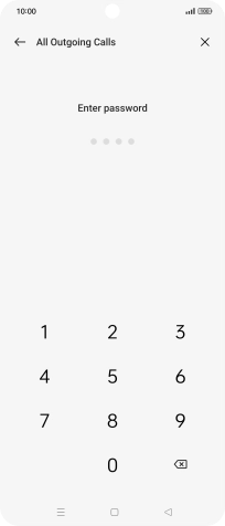 Key in your barring password. The default barring password is 1919. Key in your barring password. The default barring password is 1919.