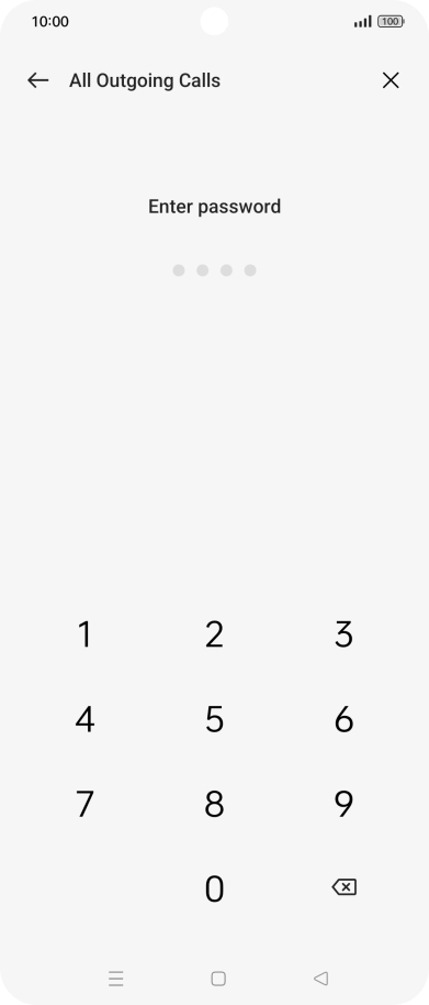 Key in your barring password. The default barring password is 1919. Key in your barring password. The default barring password is 1919.
