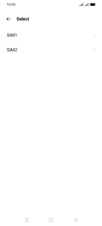 Press the required SIM.