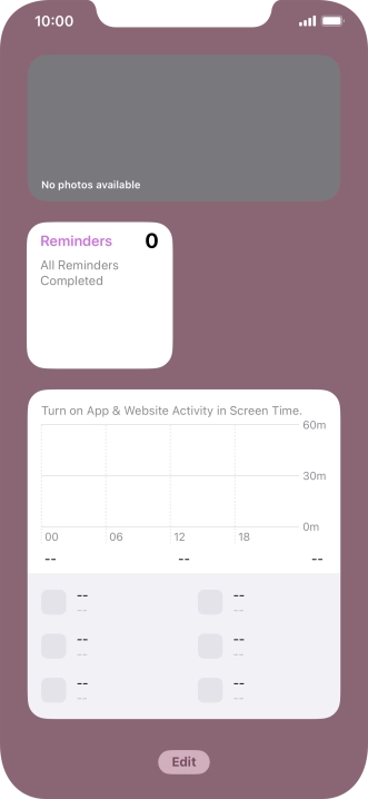 Press and hold the required Widget Stack.