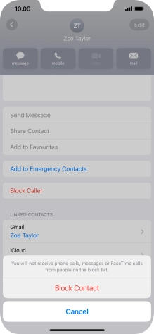 Press Block Contact.