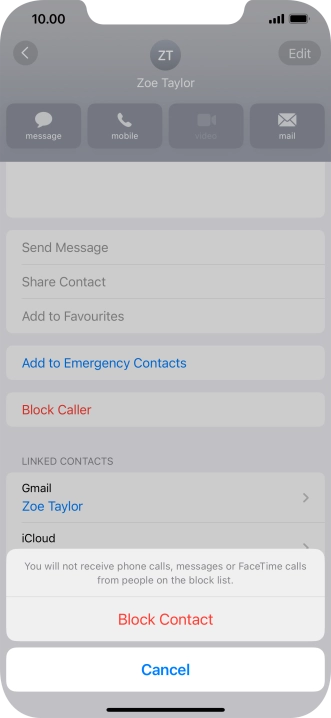 Press Block Contact.