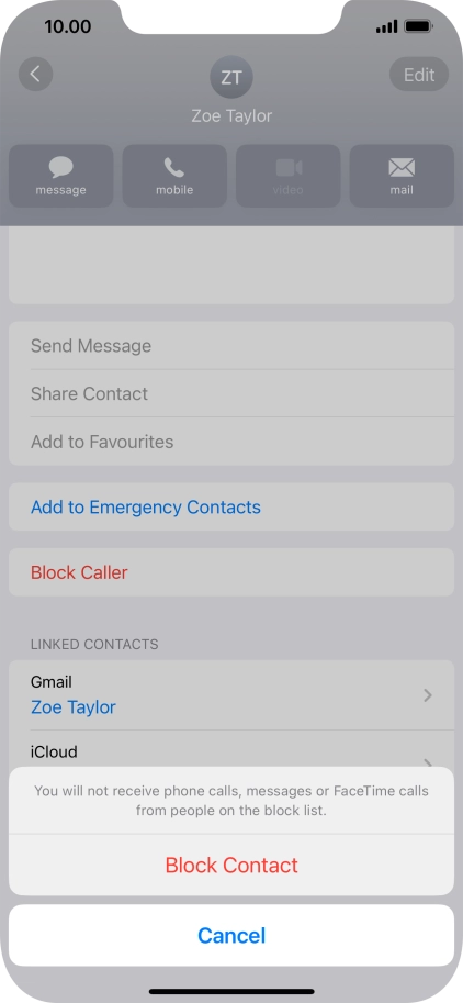 Press Block Contact.