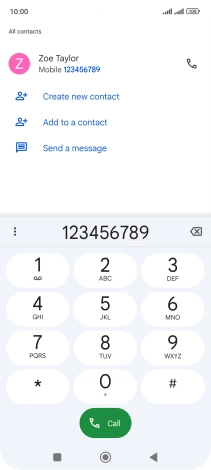 Key in the required number and press the call icon.