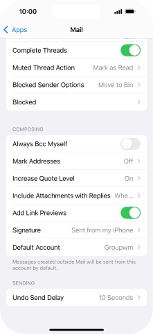 Press Default Account.