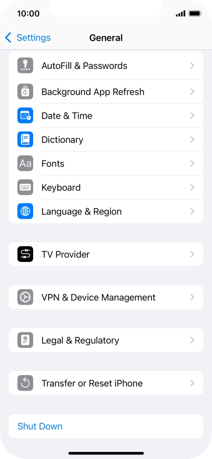 Press Transfer or Reset iPhone.