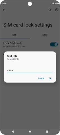 Key in a new four-digit PIN and press OK.