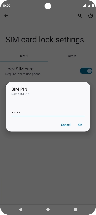 Key in a new four-digit PIN and press OK.