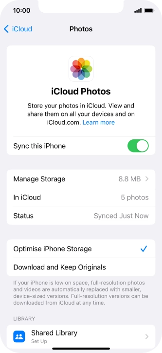 Press the indicator next to Press the indicator next to