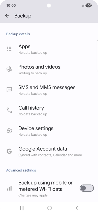 Press the indicator next to 