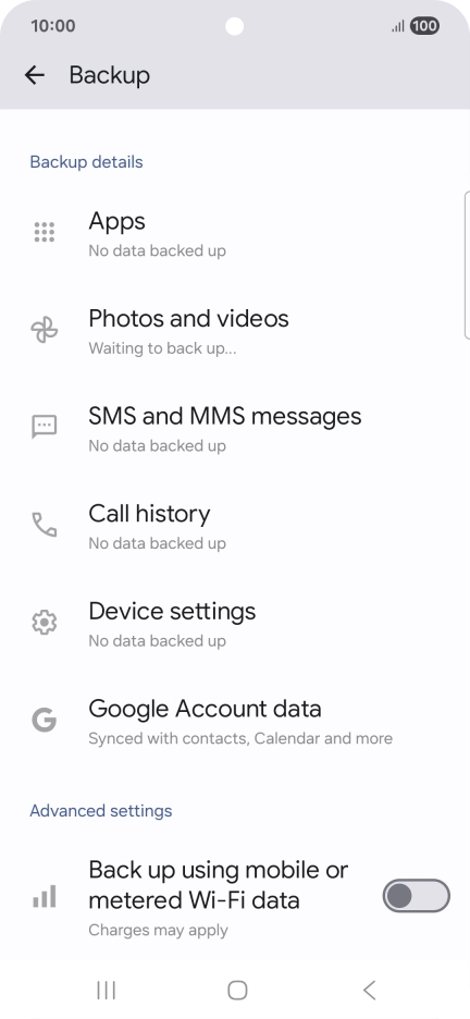 Press the indicator next to 