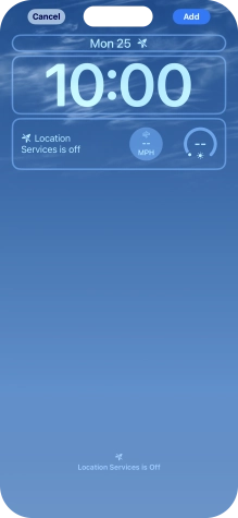 To customise the way the lock screen date is displayed, press the date widget and follow the instructions on the screen to select the required widget display mode.