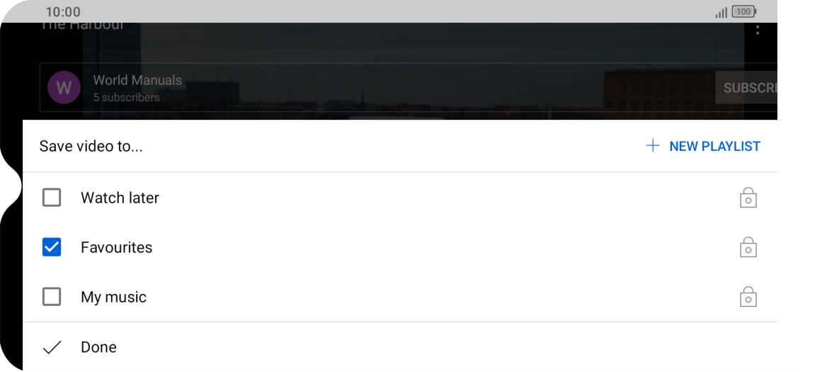 Press the required playlist.