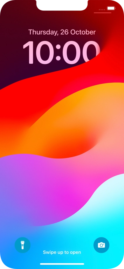 Slide your finger upwards starting from the bottom of the screen.