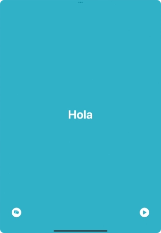 Press the split view icon to go back to display of both languages.