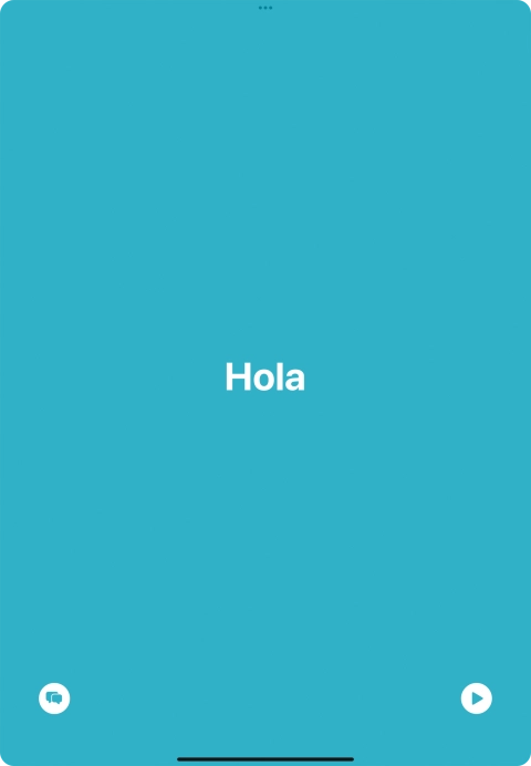 Press the split view icon to go back to display of both languages.