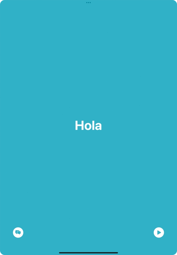 Press the split view icon to go back to display of both languages.