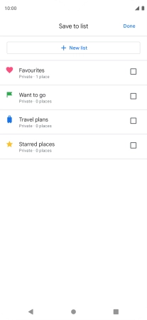 If you select New list, follow the instructions on the screen to create a new list.