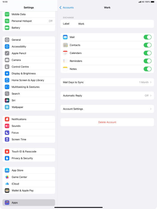 Press Delete Account.