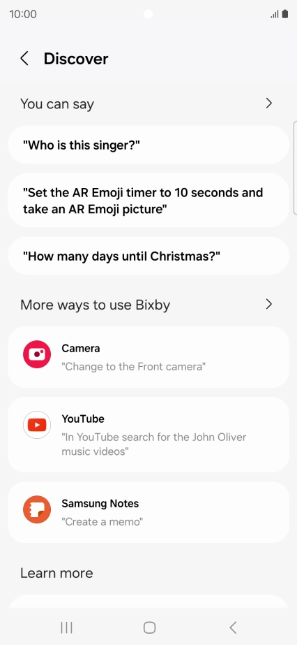 Press You can say for more examples.