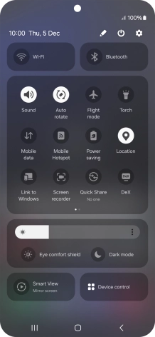 Press the settings icon. Press the settings icon.