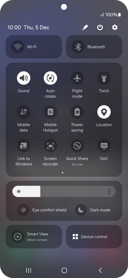 Press the settings icon. Press the settings icon.