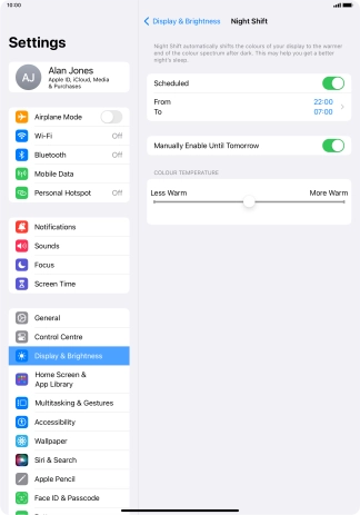 Press and drag the indicator below Press and drag the indicator below