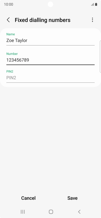 Press PIN2 and key in your PIN2. The default PIN2 is 1111.
