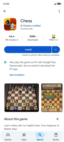 Press Install and follow the instructions on the screen to install the app. Press Install and follow the instructions on the screen to install the app.