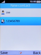 Press the Left selection key.