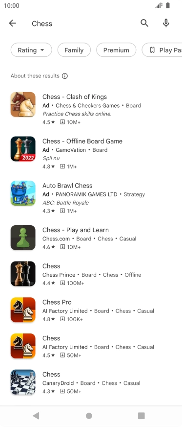 Press the required app.