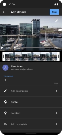 Key in the required text and press Next.