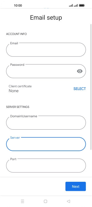 Press the field below 