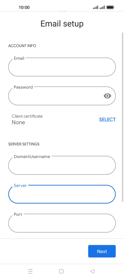Press the field below 