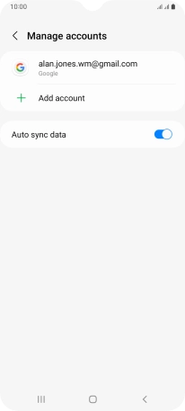 Press the required account.