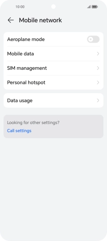 Press Mobile data. Press Mobile data.