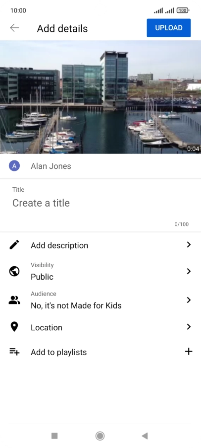Press the field below 