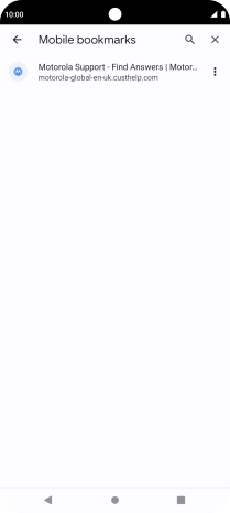 Press the required bookmark.