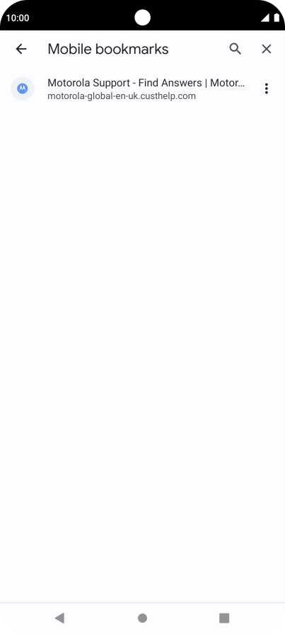 Press the required bookmark.