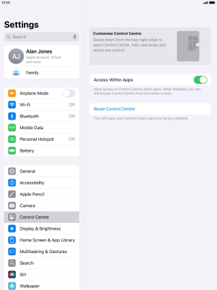 Press the indicator next to 