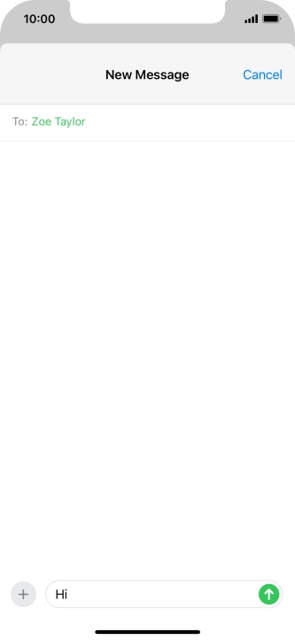 Press the send icon. Press the send icon.