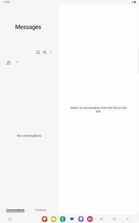 Press the menu icon.