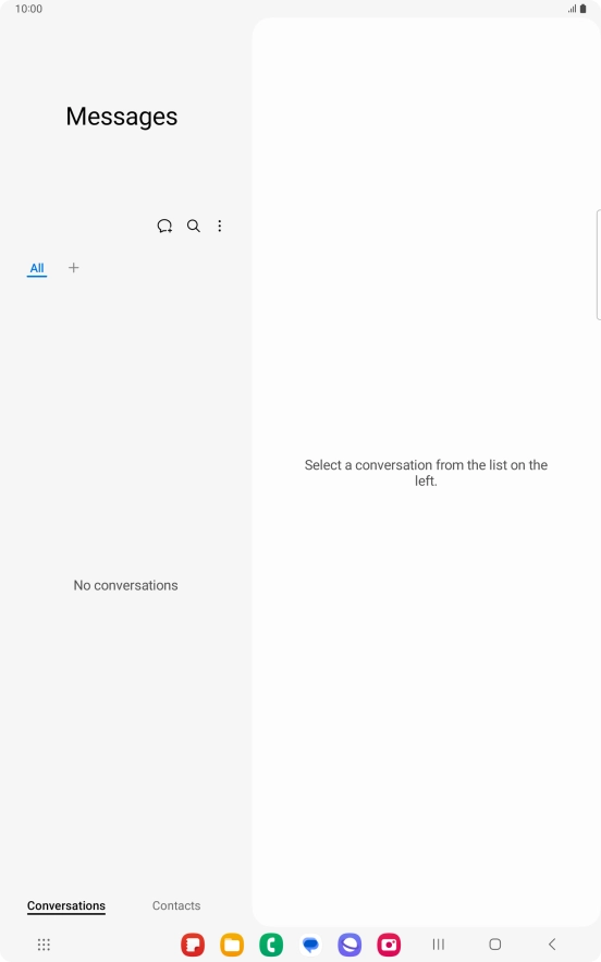 Press the menu icon.