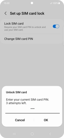 Key in your PIN and press OK.