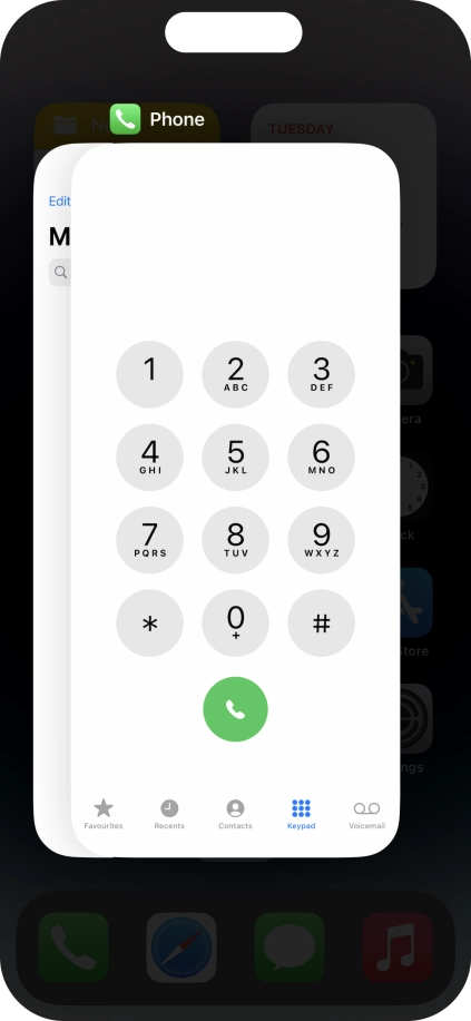 Slide upwards on the required application to end it.